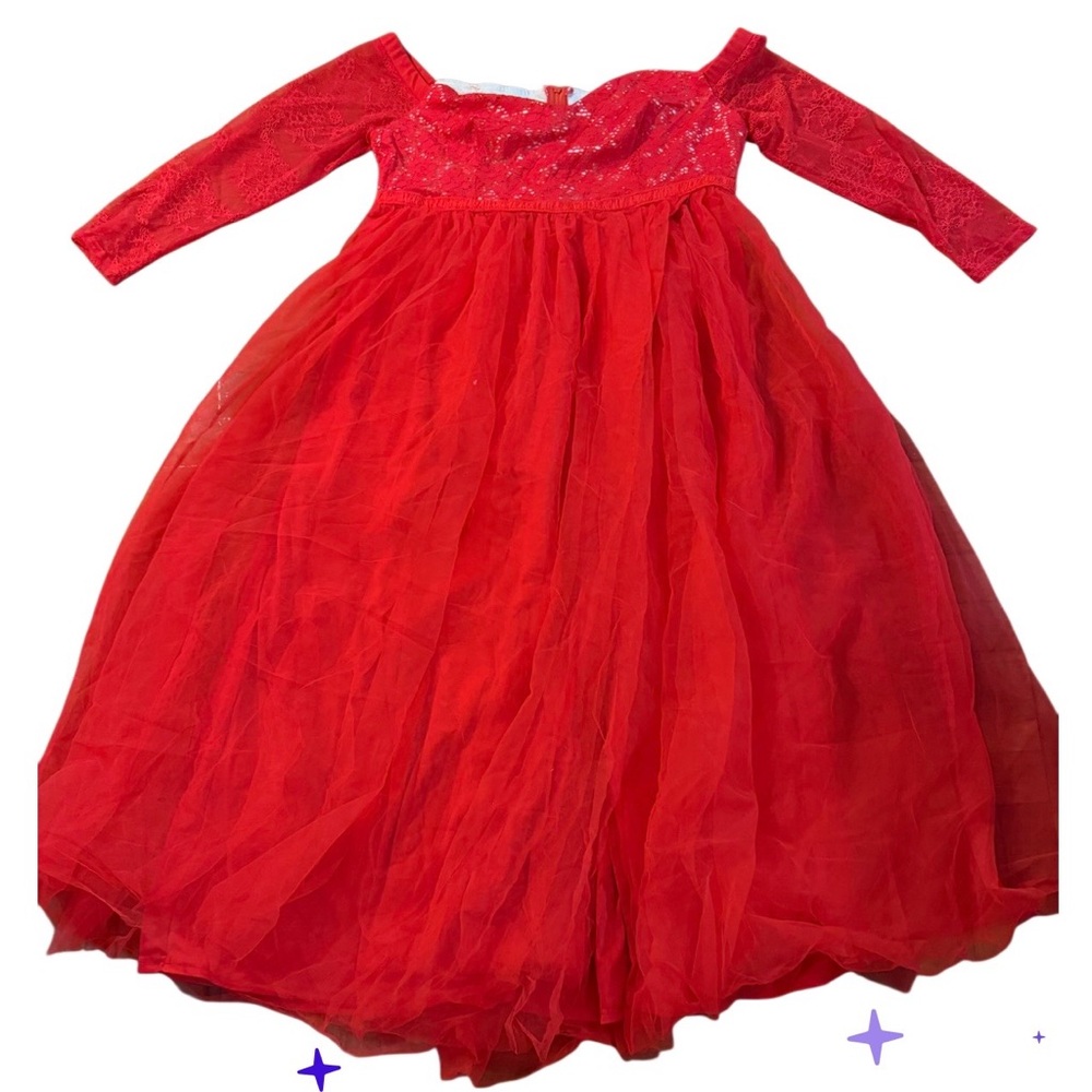 NWT XPLUSWEAR Elegant Red Lace  Dress